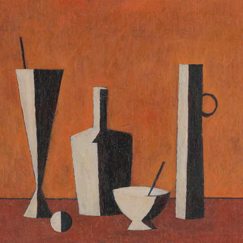 Andrej Barčík, Červené zátišie, 1958, olej, Považská galéria umenia